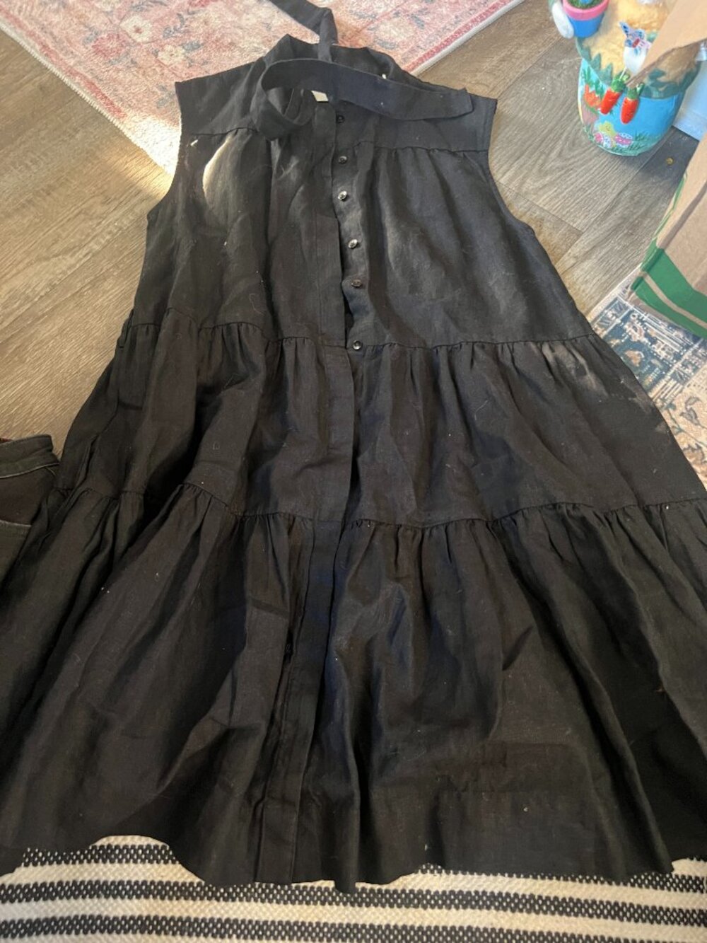 Les Coyotes de Paris linen black dress size 36